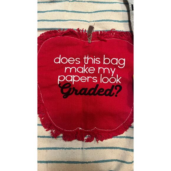 Teacher tote bag and 5 pair sock bundle Education - Picture 8 of 9